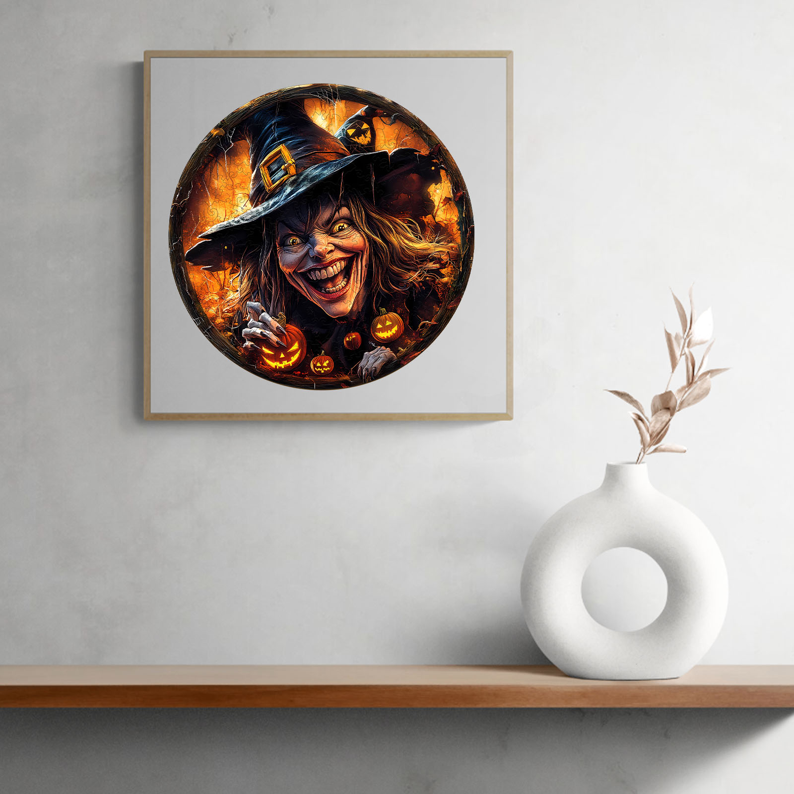 Wooden Jigsaw Puzzle – Halloween witch - Image 8