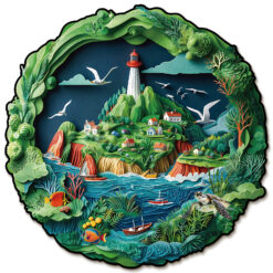 Wooden Jigsaw Puzzle – Harbor Town