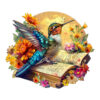Wooden Jigsaw Puzzle – Hummingbird on book