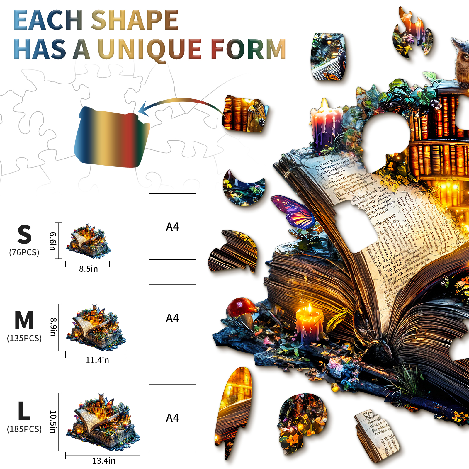 Wooden Jigsaw Puzzle – Magic Book - Image 5