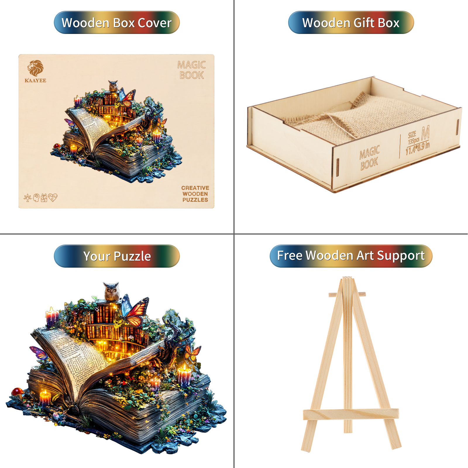 Wooden Jigsaw Puzzle – Magic Book - Image 3