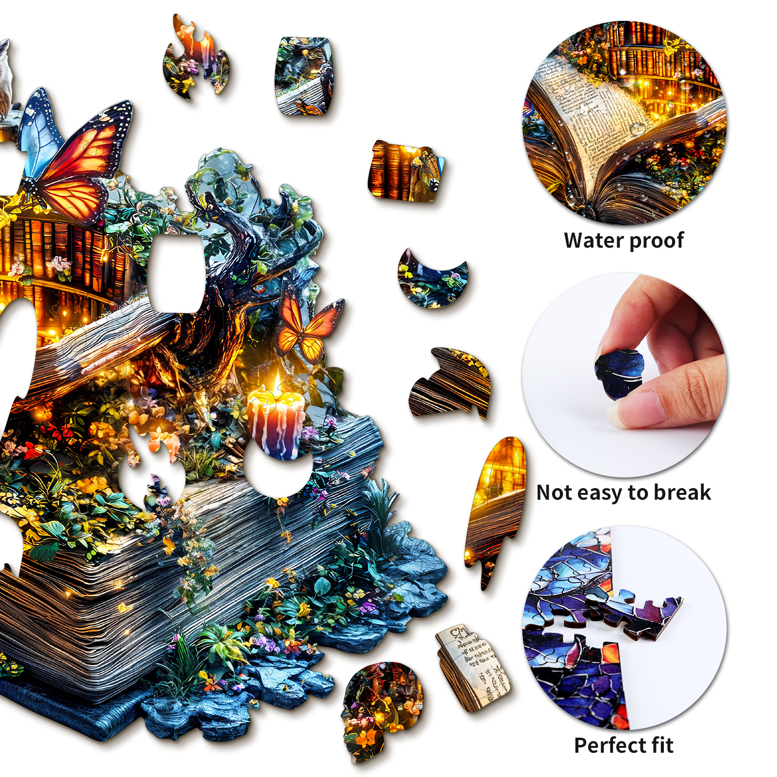 Wooden Jigsaw Puzzle – Magic Book - Image 2