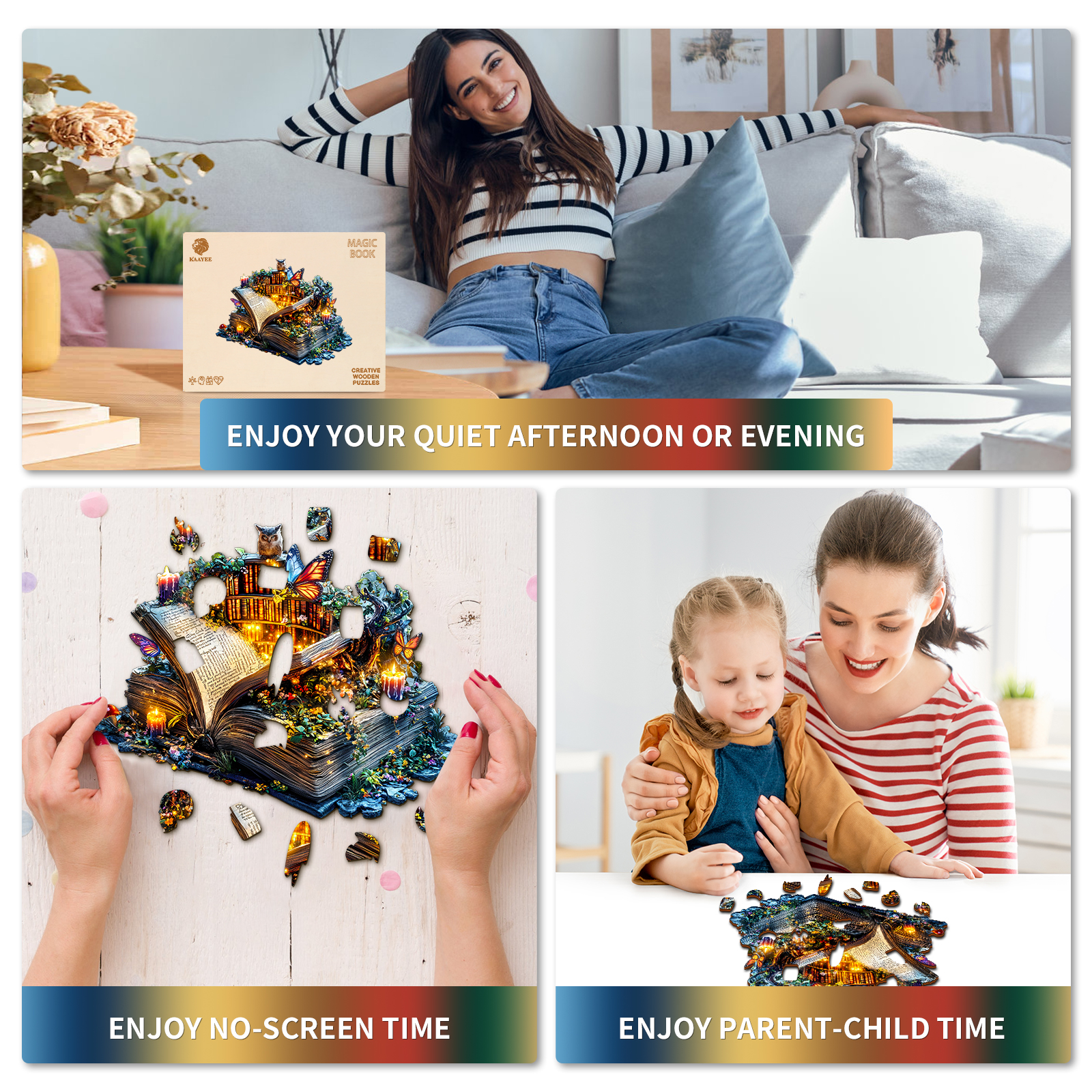 Wooden Jigsaw Puzzle – Magic Book - Image 6