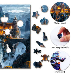 Alternative view of Wooden Jigsaw Puzzle – Magic Castle