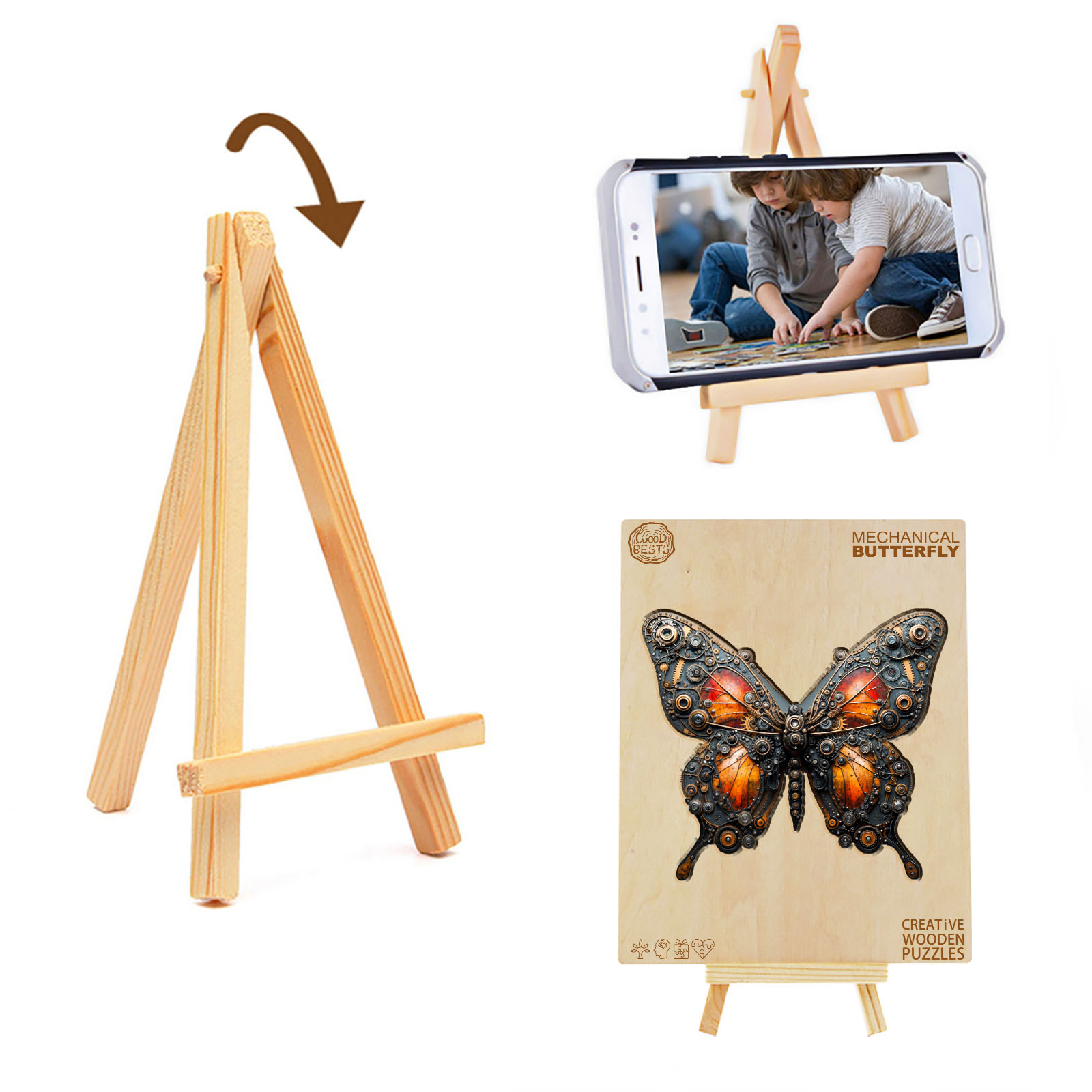 Wooden Jigsaw Puzzle – Mechanical butterfly - Image 6