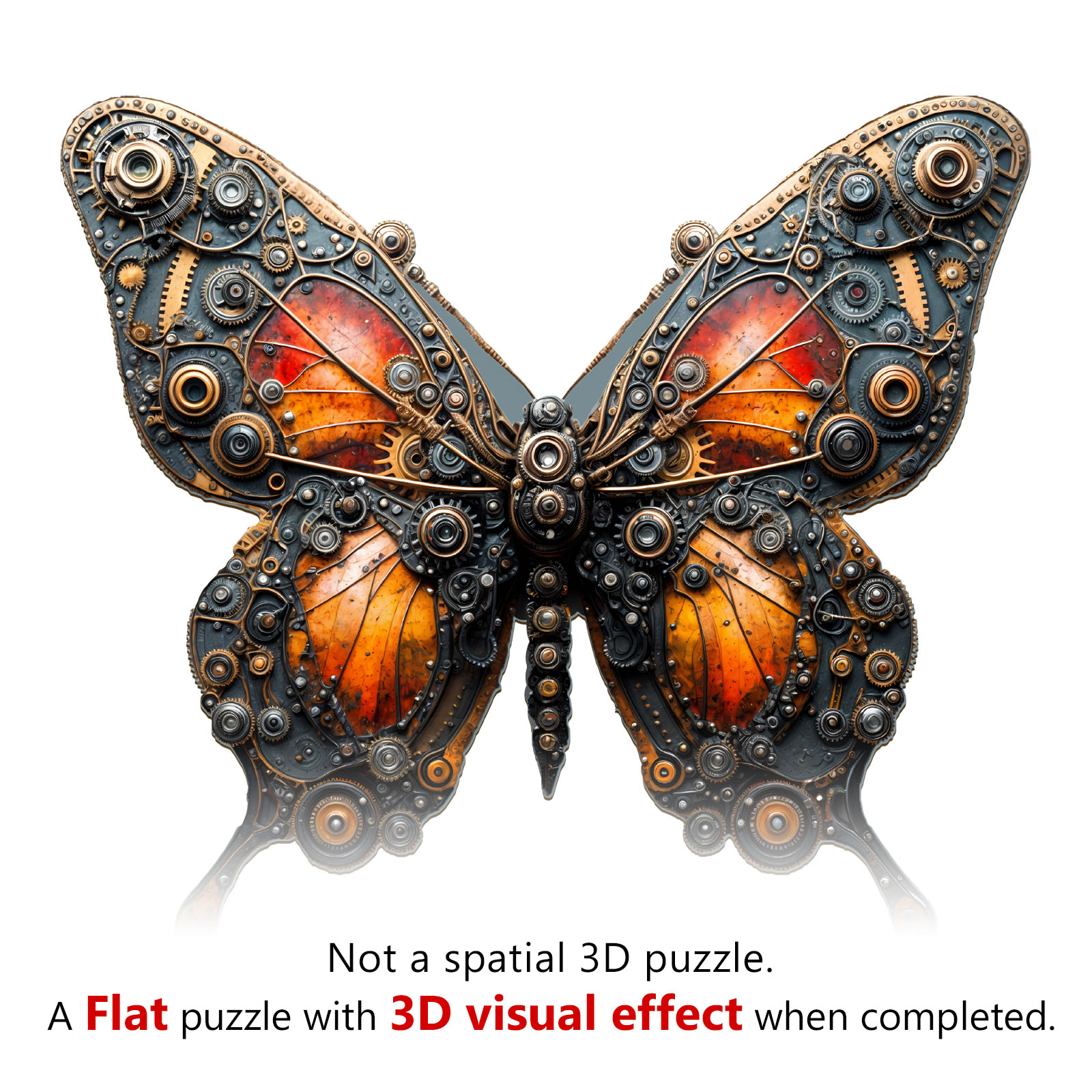 Wooden Jigsaw Puzzle – Mechanical butterfly - Image 3