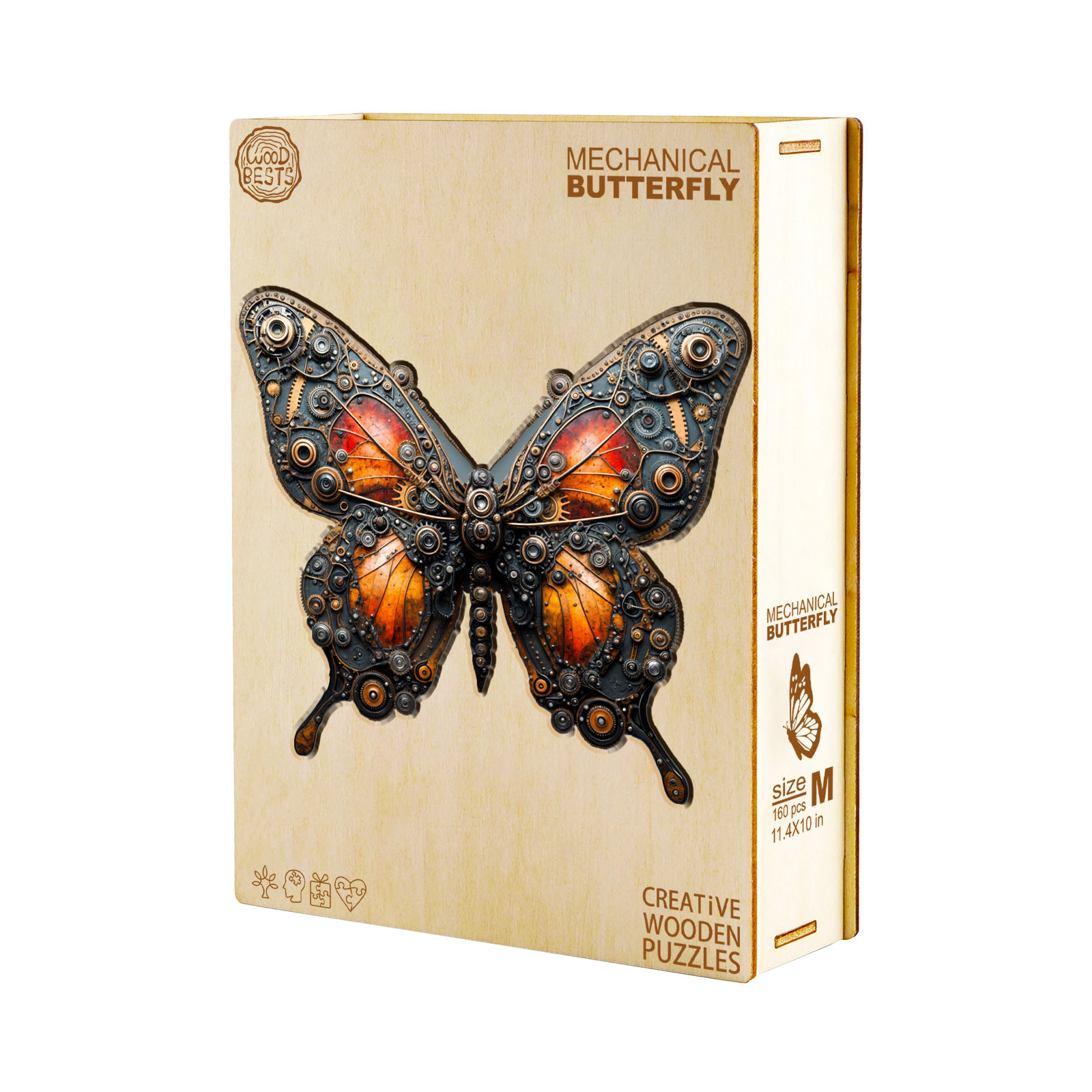 Wooden Jigsaw Puzzle – Mechanical butterfly - Image 4