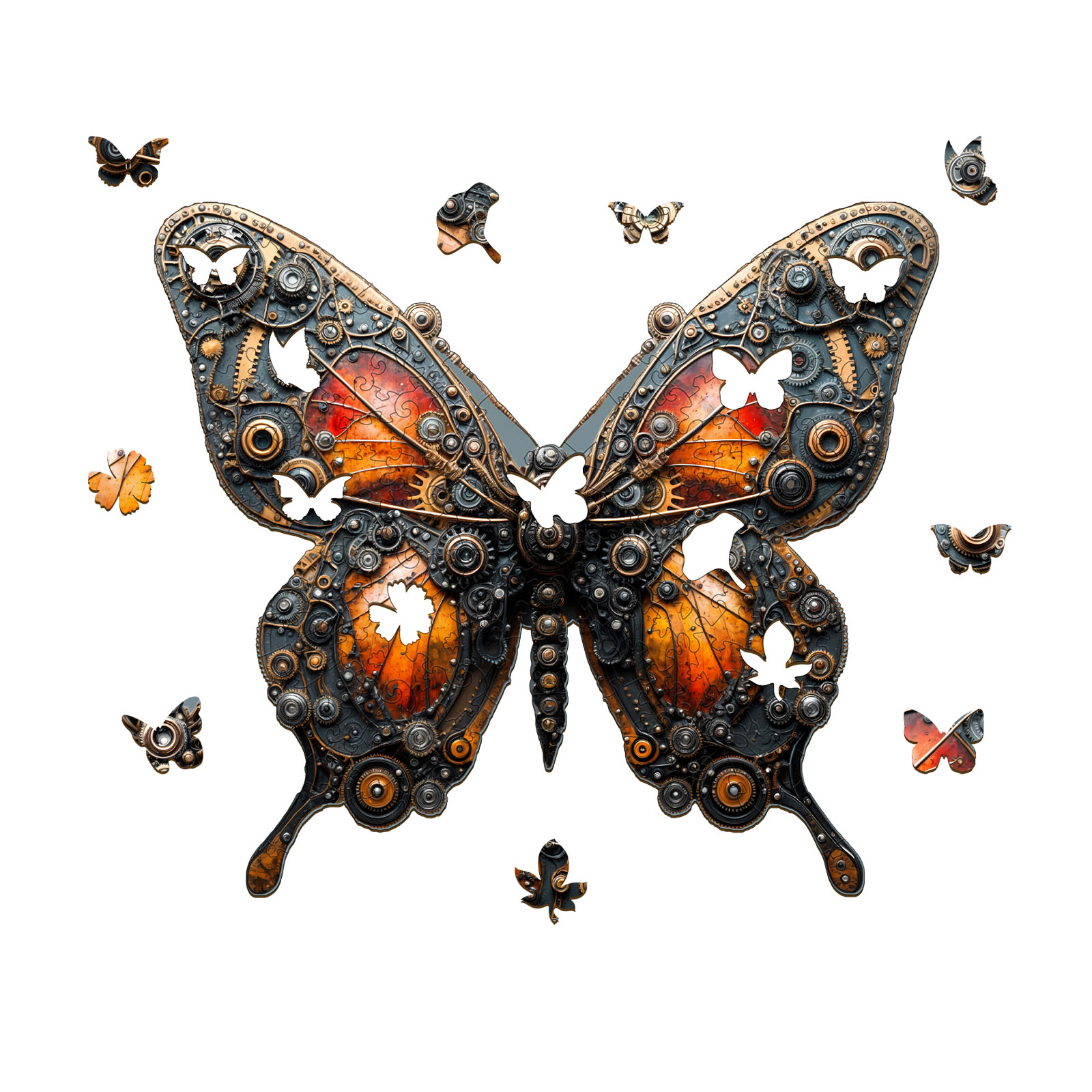 Wooden Jigsaw Puzzle – Mechanical butterfly - Image 2