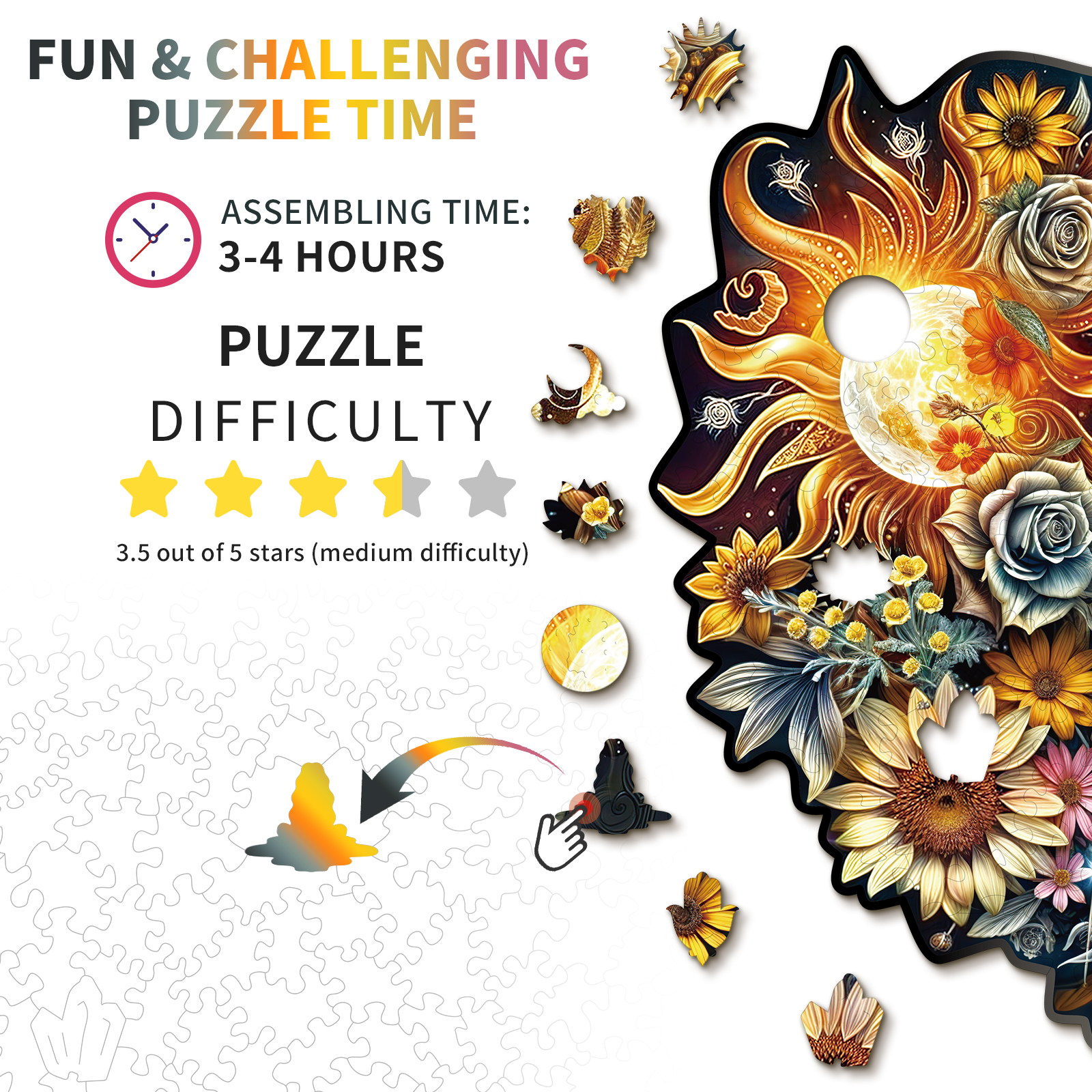 Wooden Jigsaw Puzzle –Moon Goddess - Image 4