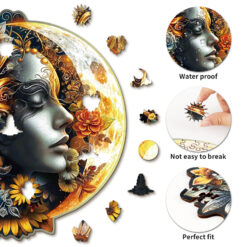 Alternative view of Wooden Jigsaw Puzzle –Moon Goddess