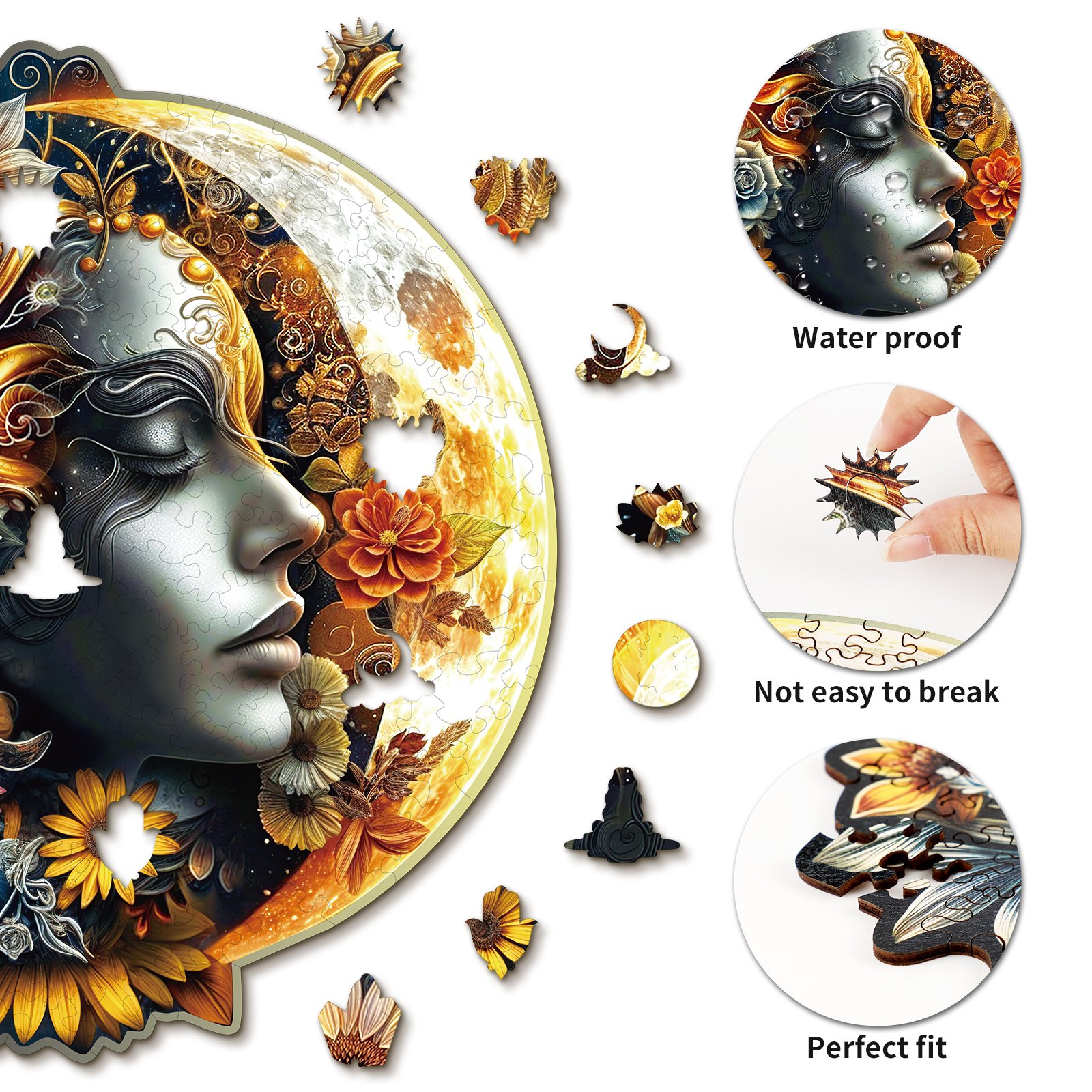 Wooden Jigsaw Puzzle –Moon Goddess - Image 2