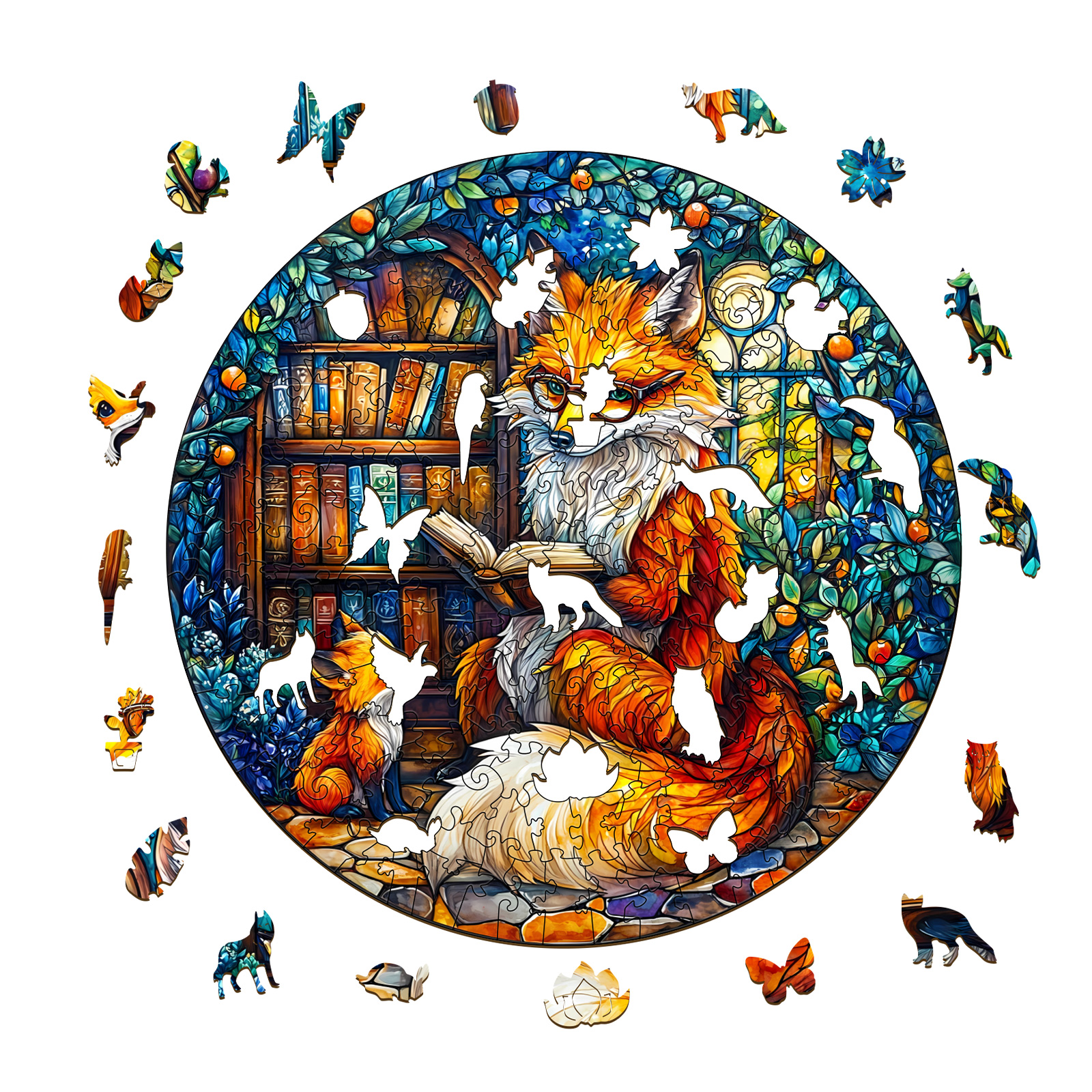 Wooden Jigsaw Puzzle – Mother Fox Storytime-1 - Image 2