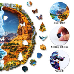 Alternative view of Wooden Jigsaw Puzzle –National Forest Park