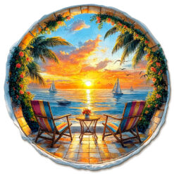 Wooden Jigsaw Puzzle – Ocean Sunset