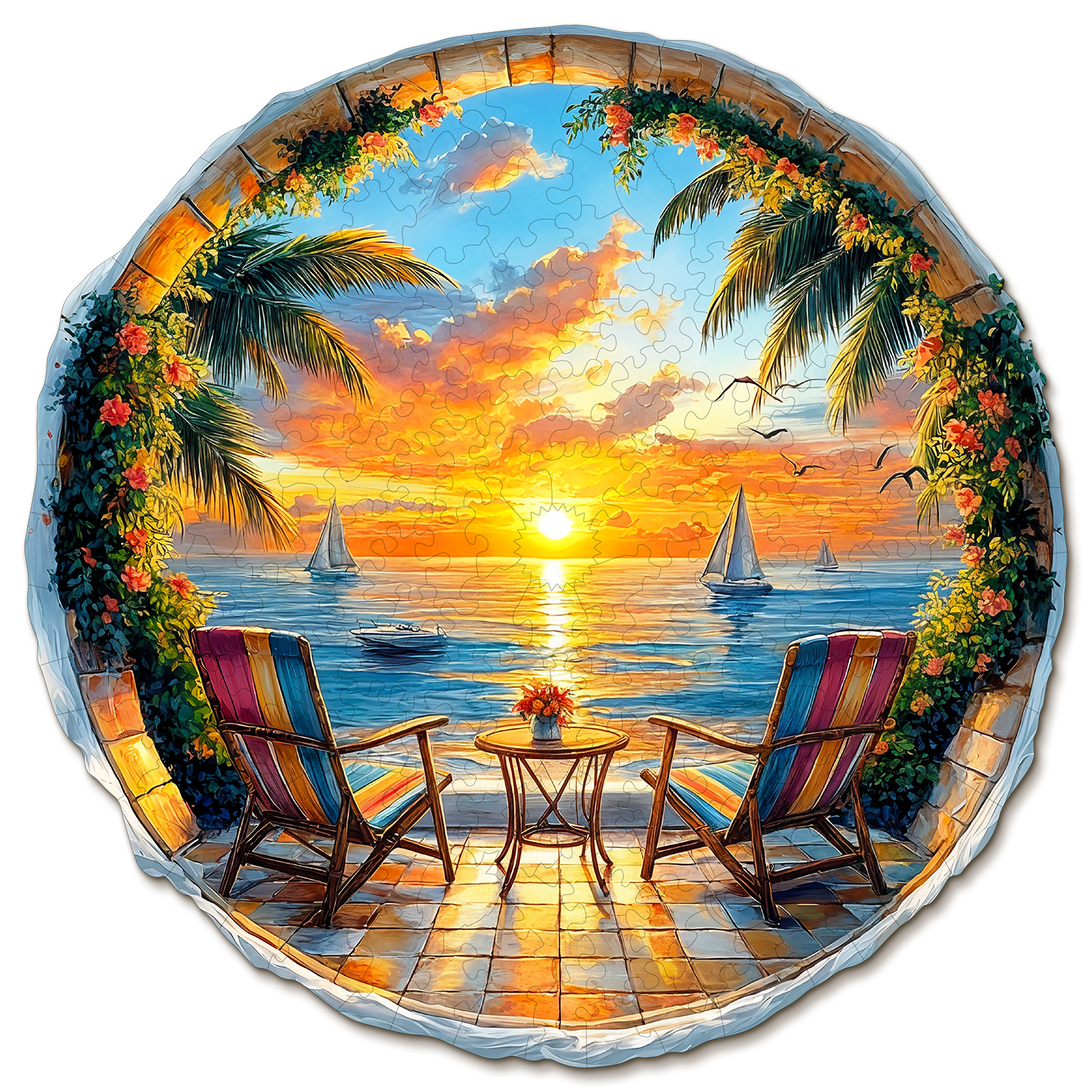 Wooden Jigsaw Puzzle – Ocean Sunset