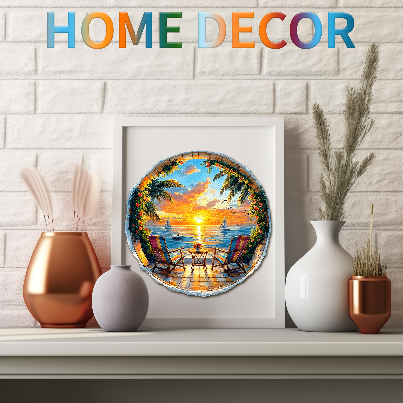 Wooden Jigsaw Puzzle – Ocean Sunset - Image 8