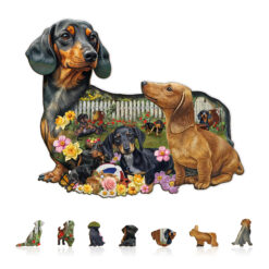 Alternative view of Wooden Jigsaw Puzzle – Puppy Garden