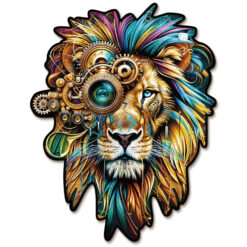 Wooden Jigsaw Puzzle –Retro Mechanical Lion
