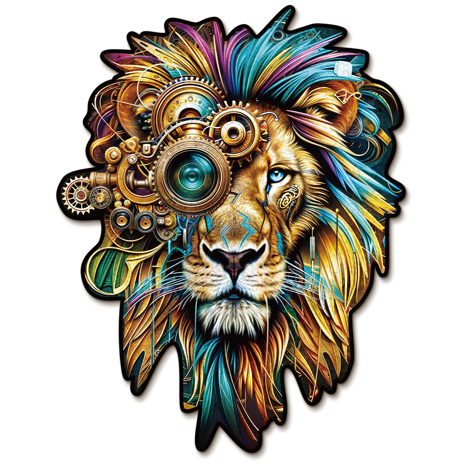 Wooden Jigsaw Puzzle –Retro Mechanical Lion