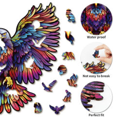Alternative view of Wooden Jigsaw Puzzle – Soaring Eagle