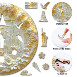 Alternative view of Wooden Jigsaw Puzzle – Statue of Liberty