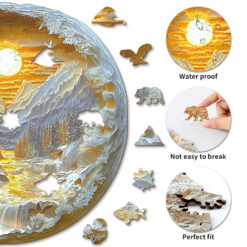 Alternative view of Wooden Jigsaw Puzzle – Sunrise in the East