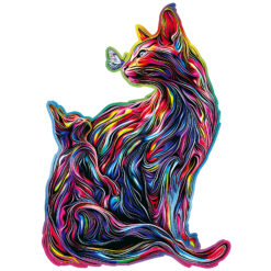 Wooden Jigsaw Puzzle – The Dazzing  Parent-Child Cat