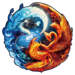 Wooden Jigsaw Puzzle – Yinyang Dragon and Phoenix