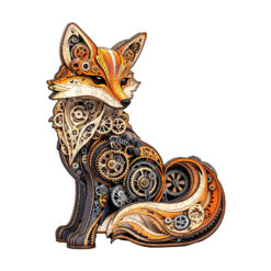 Wooden Jigsaw Puzzle – 3D Gear fox