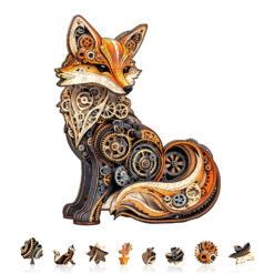 Alternative view of Wooden Jigsaw Puzzle – 3D Gear fox