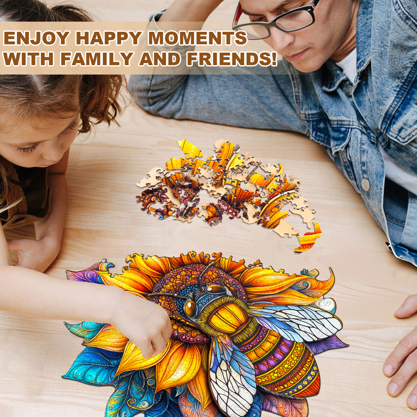 Wooden Jigsaw Puzzle –Bee in Bloom - Image 7