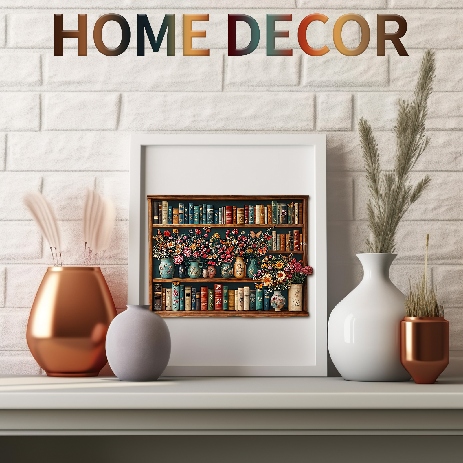 Wooden Jigsaw Puzzle – Bookshelf Flower - Image 8