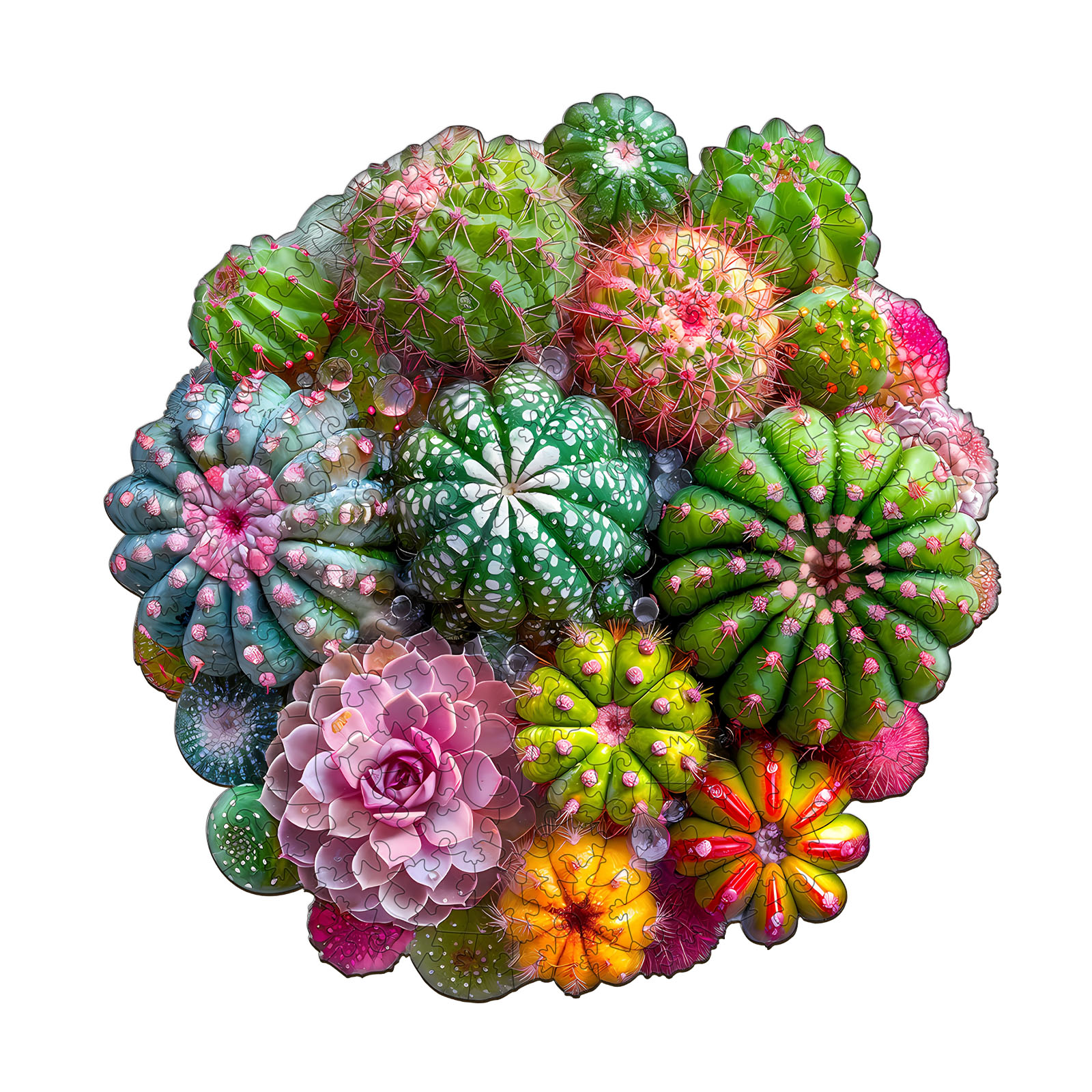 Wooden Jigsaw Puzzle – Cactus and Succulents