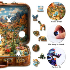 Alternative view of Wooden Jigsaw Puzzle – Desert Journey