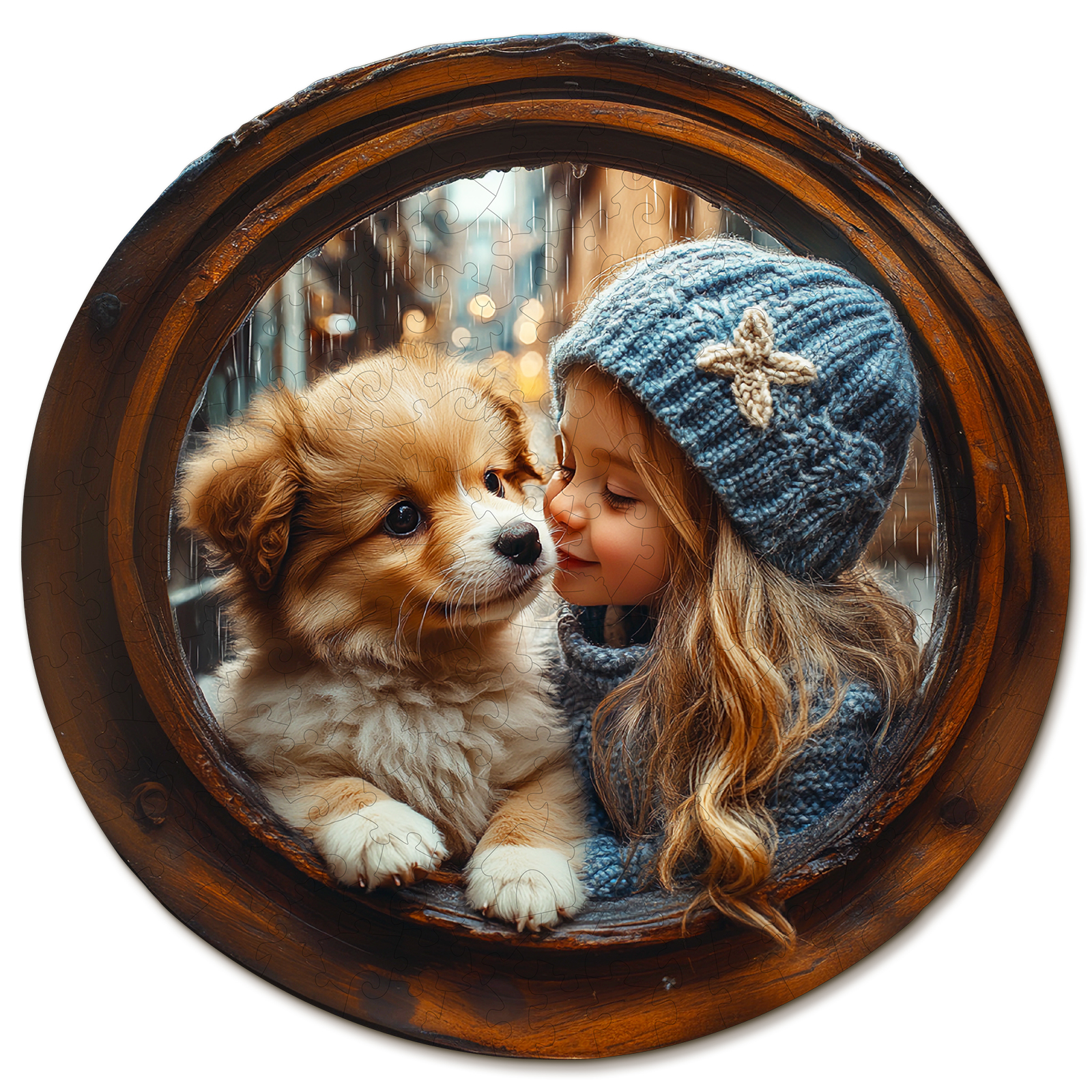 Wooden Jigsaw Puzzle – dog and child