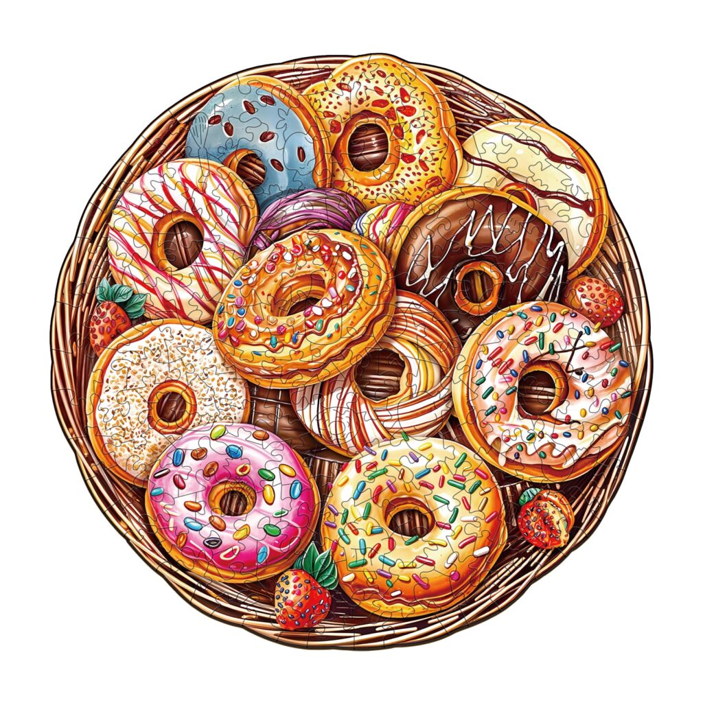 Wooden Jigsaw Puzzle – Donuts Puzzle