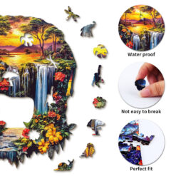 Alternative view of Wooden Jigsaw Puzzle – Elephant Eden
