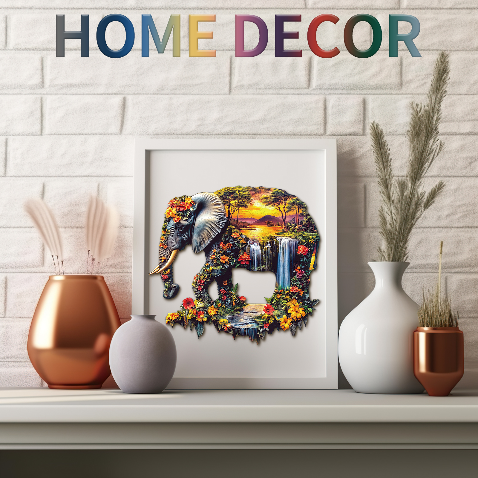 Wooden Jigsaw Puzzle – Elephant Eden - Image 8