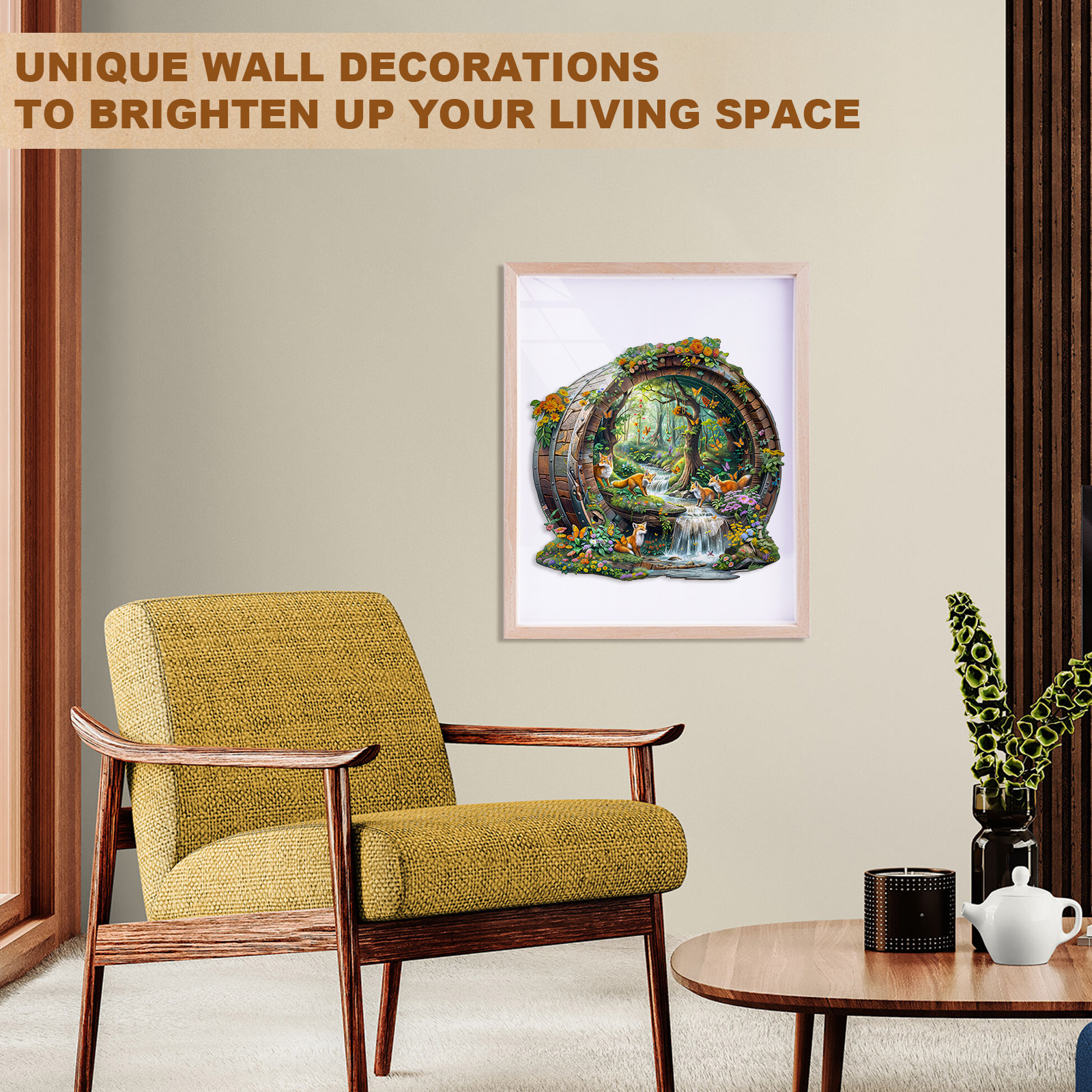 Wooden Jigsaw Puzzle – Happy foxes-1 - Image 9