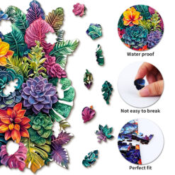 Alternative view of Wooden Jigsaw Puzzle – Large-leafed Plant