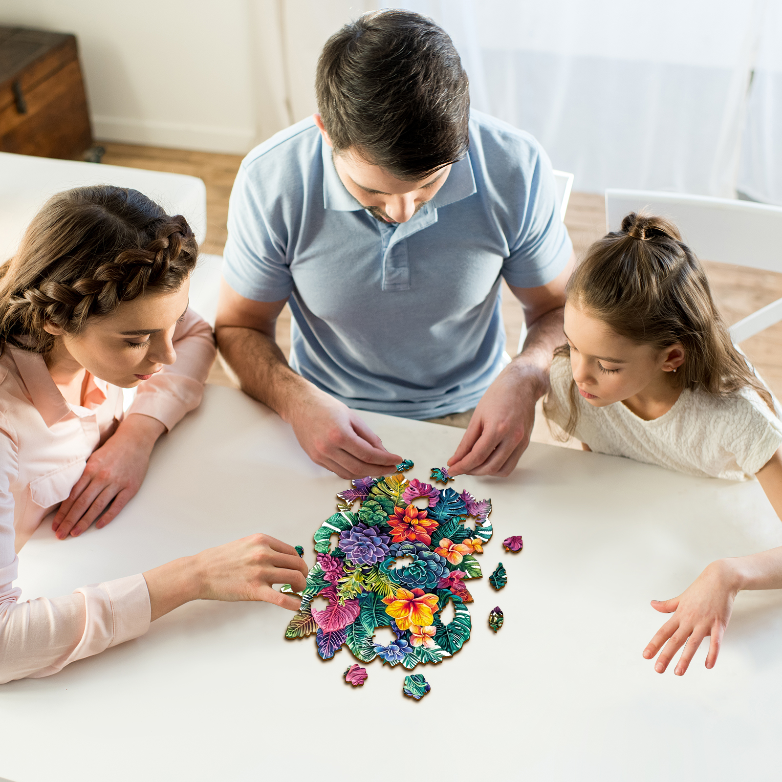 Wooden Jigsaw Puzzle – Large-leafed Plant - Image 7