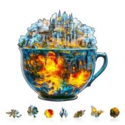 Alternative view of Wooden Jigsaw Puzzle – Magic cup-2