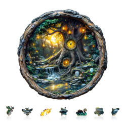 Alternative view of Wooden Jigsaw Puzzle – Magic time tree