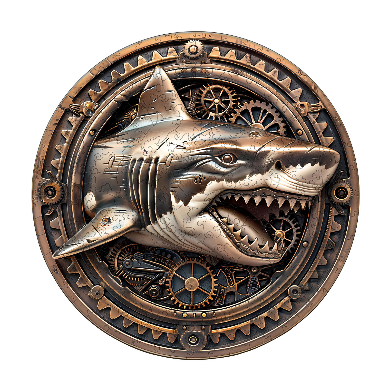Wooden Jigsaw Puzzle –Mechanical Shark-2