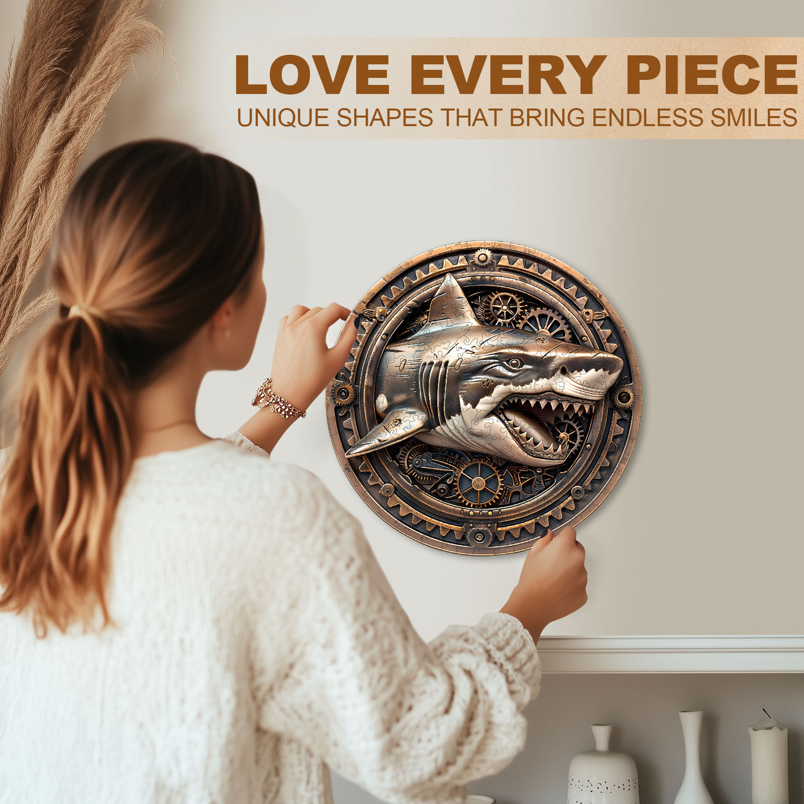 Wooden Jigsaw Puzzle –Mechanical Shark-2 - Image 9