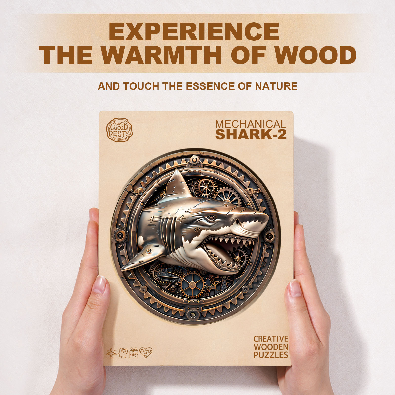 Wooden Jigsaw Puzzle –Mechanical Shark-2 - Image 6