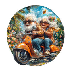 Wooden Jigsaw Puzzle – Motorcycle Granny-2