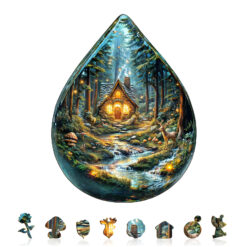 Alternative view of Wooden Jigsaw Puzzle – Mystic Forest