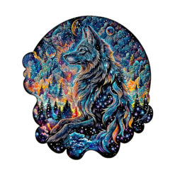 Wooden Jigsaw Puzzle – Nebula Wolf