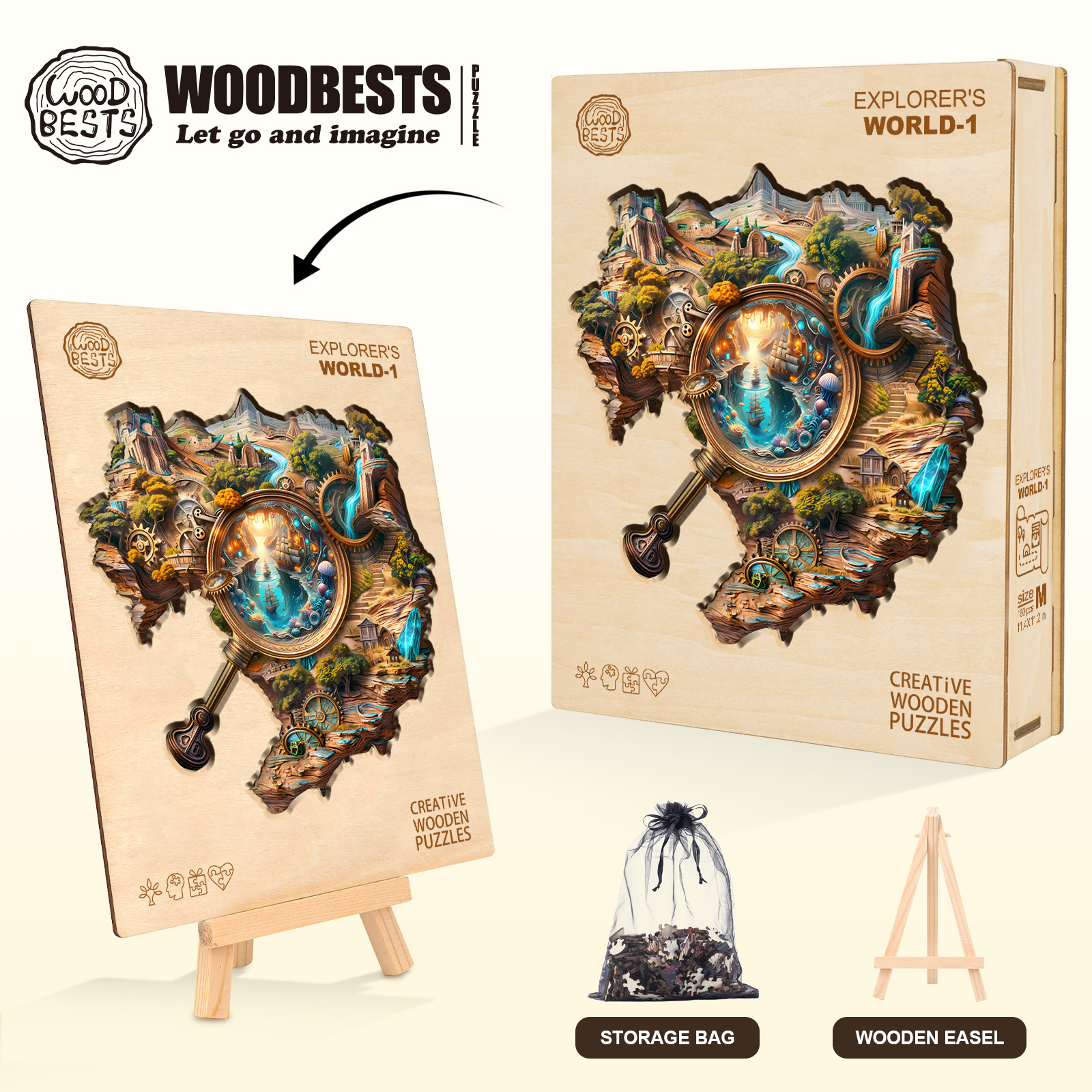 Wooden Jigsaw Puzzle – Explorer's World-1 - Image 3